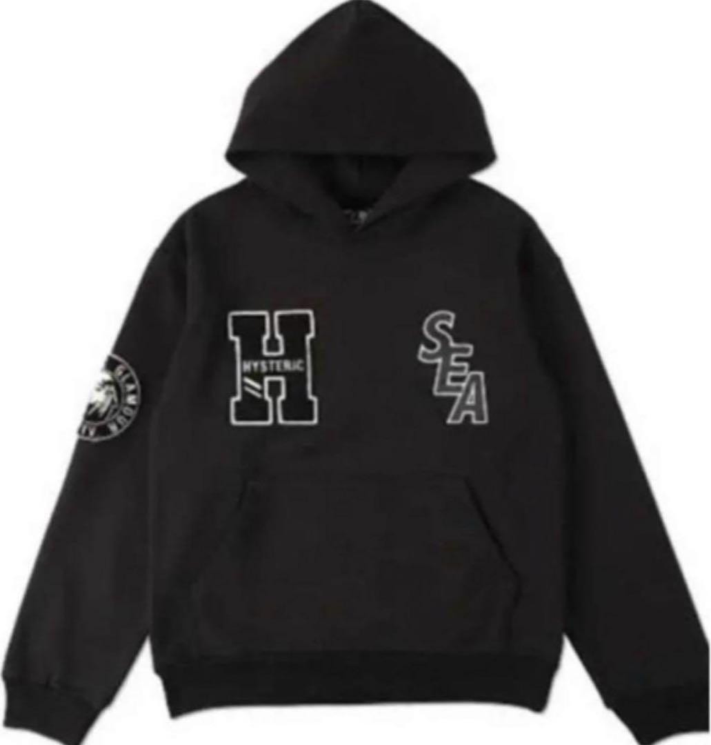 Hysteric Glamour Wind And Sea Black Hoodie L - Pre-owned Hysteric Glamour Wind And Sea Black Hoodie L - Pre-owned