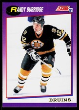 Randy Burridge, 1991-92 Score American, #102, Boston Bruins,