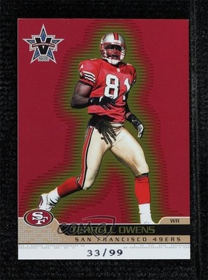 2001 Pacific Vanguard Gold 33/99 Terrell Owens #86 HOF 19m2