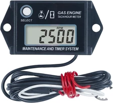 Digital Hour Meter Tachometer, Maintenance Reminder, Max RPM Recall, Use for ZTR
