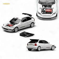 Motorhelix Honda Civic Type R EK9 J's Racing Livery White 1:64
