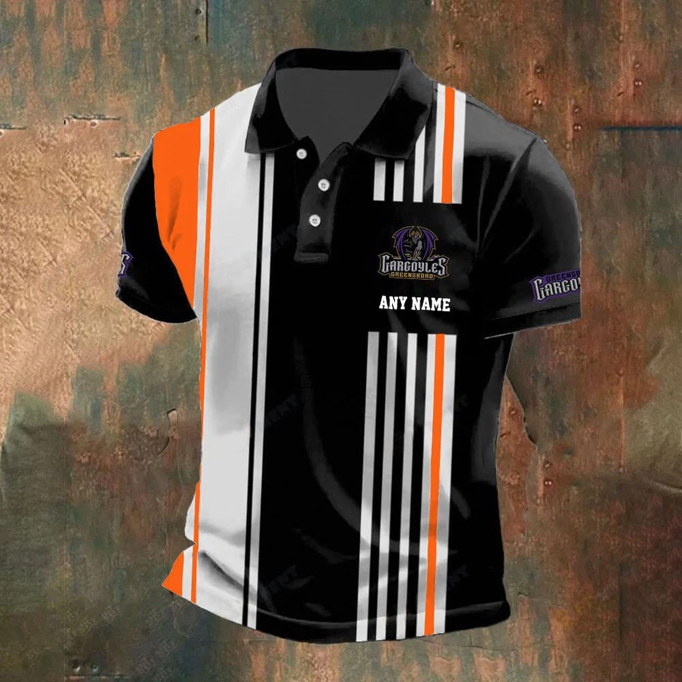 Greensboro Personalized Name Stripped Polo Design Hockey For Fan Gear