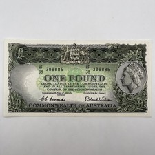 1953 (R33) £1 One Pound Banknote - Unc - Coombs / Wilson Commonwealth Bank