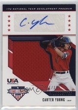 2019 Panini USA Baseball Stars & Stripes Jerseys 111/199 Carter Young Auto s3g