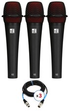 sE Electronics V3 Cardioid Dynamic Vocal Microphone - 3-pack