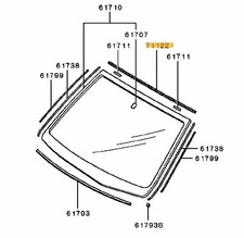 Moulding Front Windscreen Upper - Evo 4-6