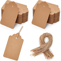 200 StüCk GeschenkanhäNger Braun, 4X7 Cm Kraftpapier Etiketten Mit