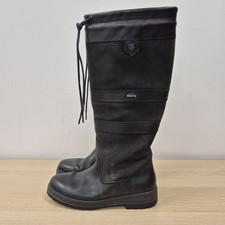Dubarry Galway Waterproof Goretex Knee High Black Leather Boots UK 6.5 Eu 40