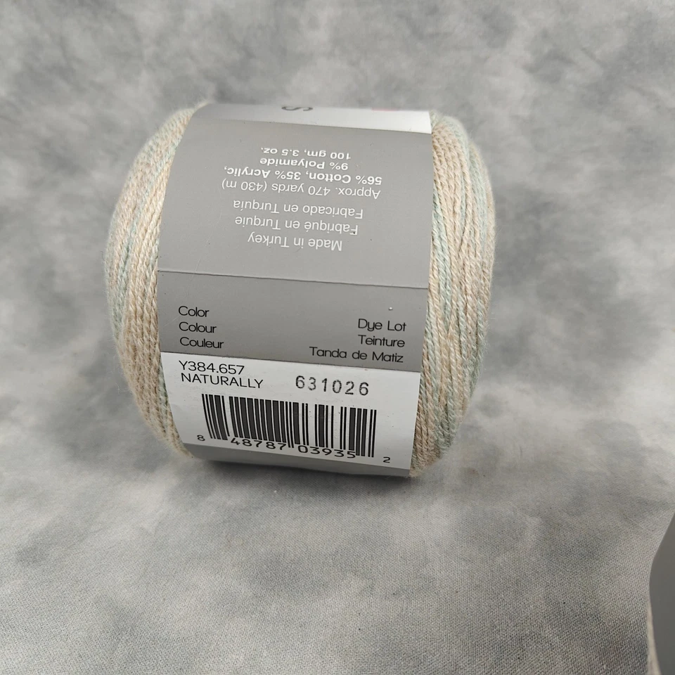 Calcetines de algodón suave Mary Maxim hilo 2 madejas natural y vino 100 g 470 yd Foto 3 de 4