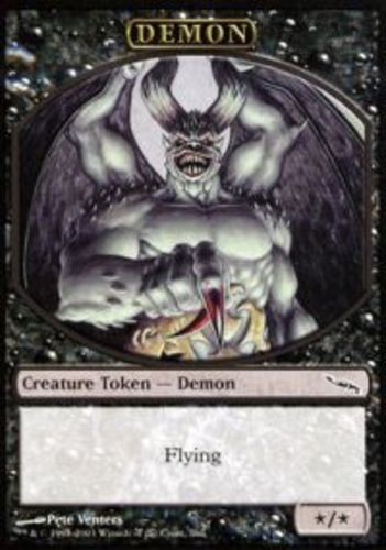 Light Play x 1 Demon Token - Player Rewards Promo Mirrodin