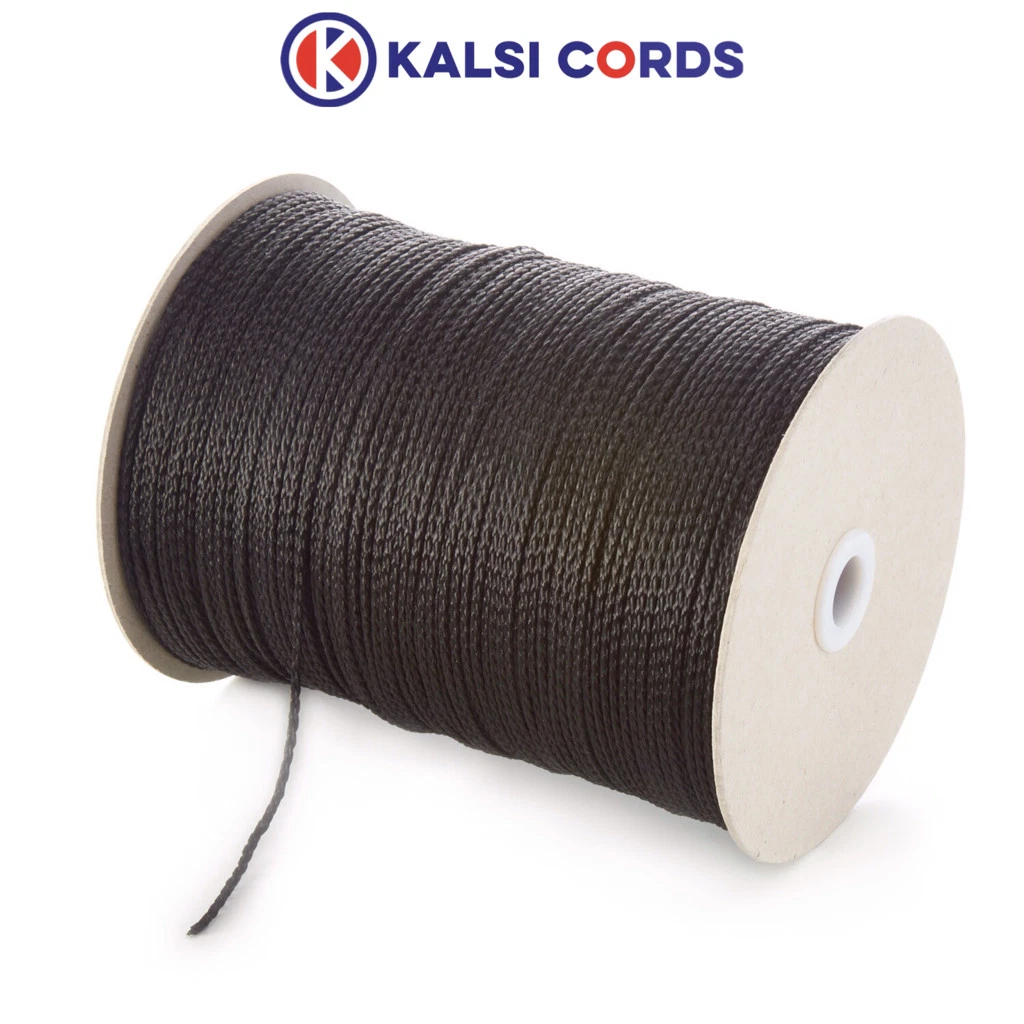 1.5MM THIN POLYPROPYLENE ROPE BRAIDED POLY CORD STRONG STRING IN BLACK &  WHITE