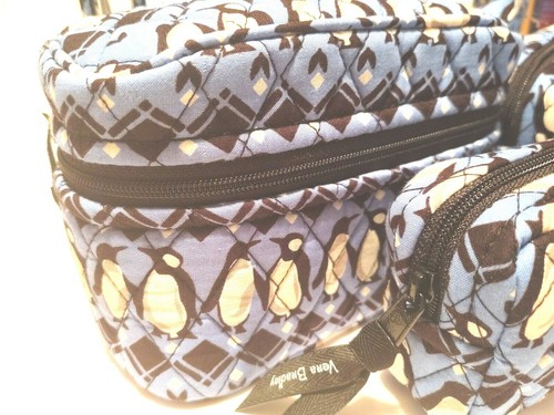 Vera Bradley Playful Penguins 4 Piece Cosmetic Organizer blue Travel New - 第 8/12 張圖片