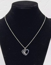 Disney's 2007 Vintage Sterling Silver Tinkerbell Heart Pendant  BS Italy Chain
