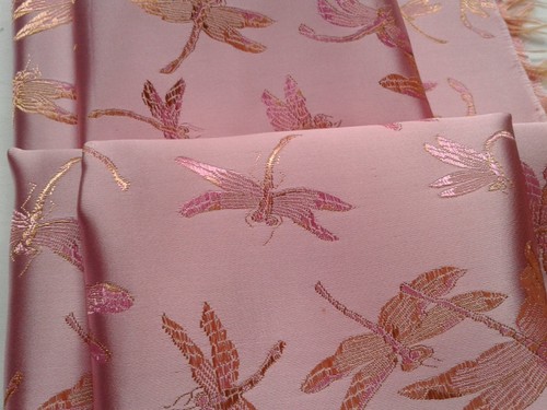 Vintage Satin/Faux Silk/Chinese Damask/Brocade Cloth Dragonfly. 3m. Sew/Crafts - Picture 16 of 21