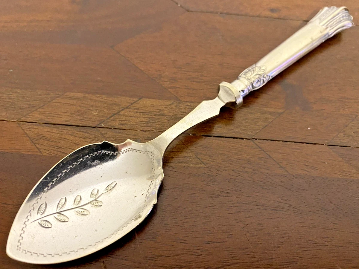 Antique English Art Nouveau Silver Plated Jam Spoon