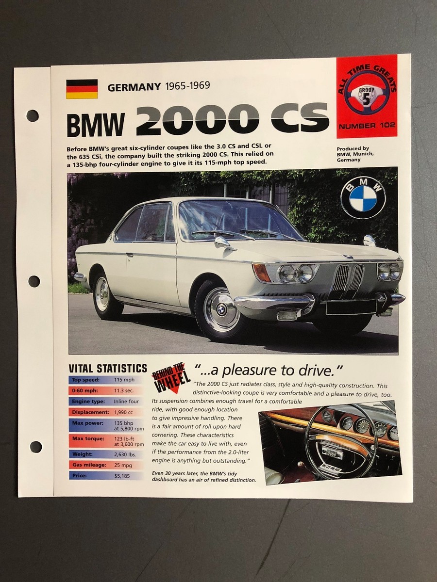 1965 - 1969 BMW 2002 CS Coupe IMP 