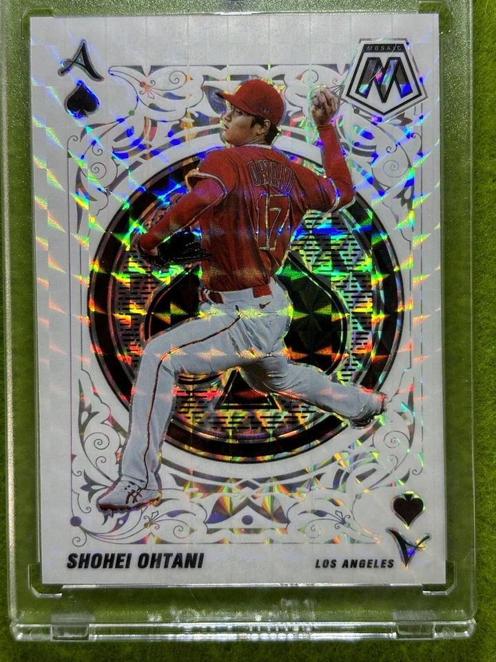 Shohei Ohtani ACES MOSAIC SILVER PRIZM CARD ANGELS SP 2022 Panini Mosaic DODGERS - Image 3 of 4