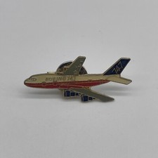 Vintage Boeing 747 Jet Airplane Enamel Lapel Hat Pin