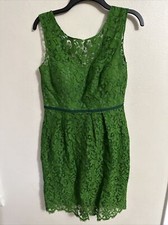 Women JENNY YOO COLLECTION Green  Harlow Lace Sheath Dress Sz 6 EUC