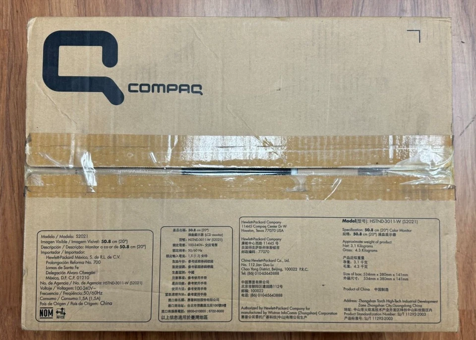 New HP  Compaq S2021 20" Widescreen LCD Flat Panel Computer Monitor WJ6474A8#ABA - Image 3 of 4