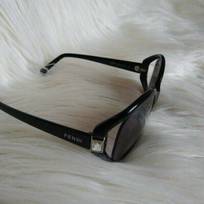 Fendi Black Frame Sunglasses with Purple Lenses Fendi Fendigraphy FE40201I M (55 - 19) with Blue lenses and  main image 3
