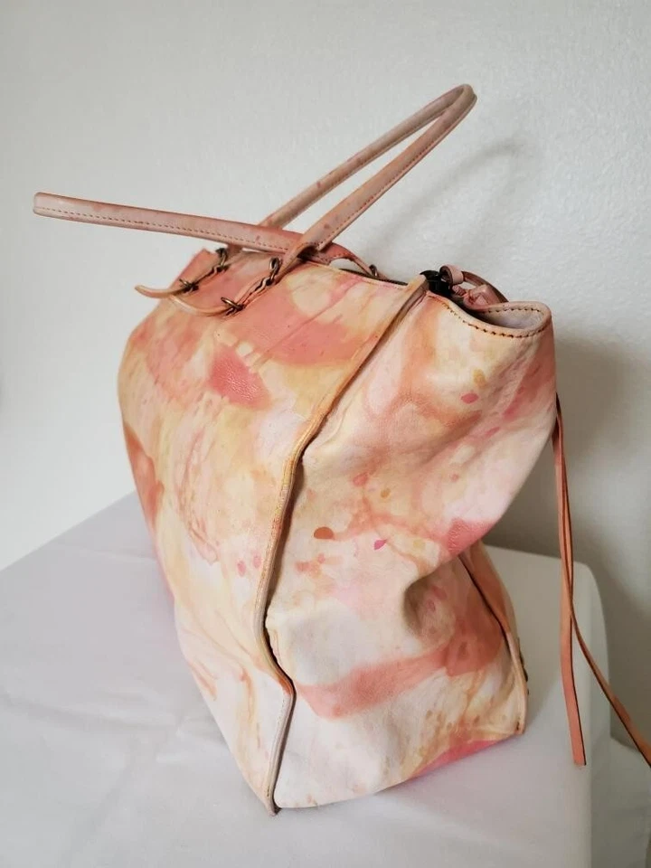 Bolso de Mano Balenciaga Teñido Graffiti Papel Gigante A4 City Rosa Blanco Amarillo Naranja Foto 4 de 4