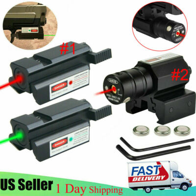 USA Green/Red Dot Laser Sight Low Profile For 20mm Picatinny Rail Rifle Handgun