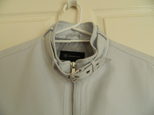MEN'S Soft JACKET Zip Long Sleeve By INTERNATIONAL CONCEPT Size L Grey Polyester - Picture 4 of 9