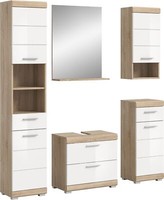 Xonox.Home 3Tlg. BadmöBel-Set Hochschrank Unterschrank Spiegel Lambada 164X191Cm