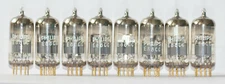 E88CC PHILIPS GOLD PINS MATCHED OCTET 8 TUBES  ECC88 6DJ8 6922 HEERLEN SAME CODE