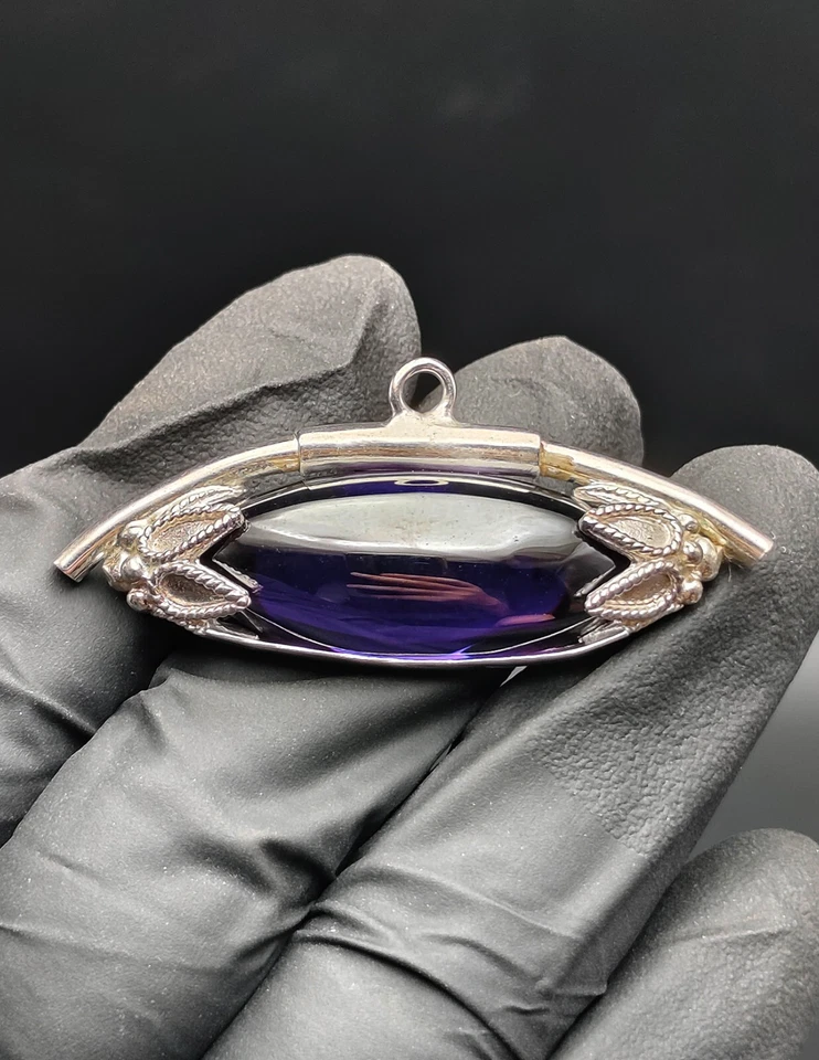 Holy Collection Púrpura Naga Ojo Cápsula Garra Rugby Plata Gorra Amuleto Tailandés CK706 Foto 4 de 4