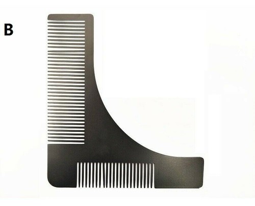 Black stainless steel comb metal comb pocket size for beard hair care grooming - Picture 6 of 8
