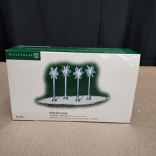 Department 56 Snowflake Light Pole Village Accessories set of 4 in box Retired