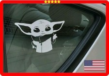 Baby Yoda Star Wars The Mandalorian Vinyl Decal Window Sticker Disney Resistance