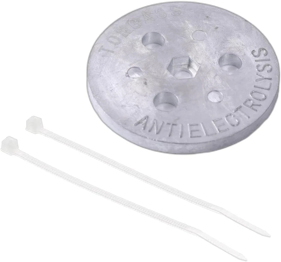 2 Pack Zinc Anode Plate- Zinc Anode Weight- Anti Electrolysis Sacrificial Anode Foto 2 de 2