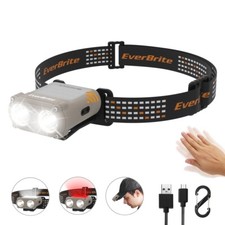 Head Cap LED Light Clip-on Headlamp USB Rechargeable Sensor Hat Lamp Torch Light
