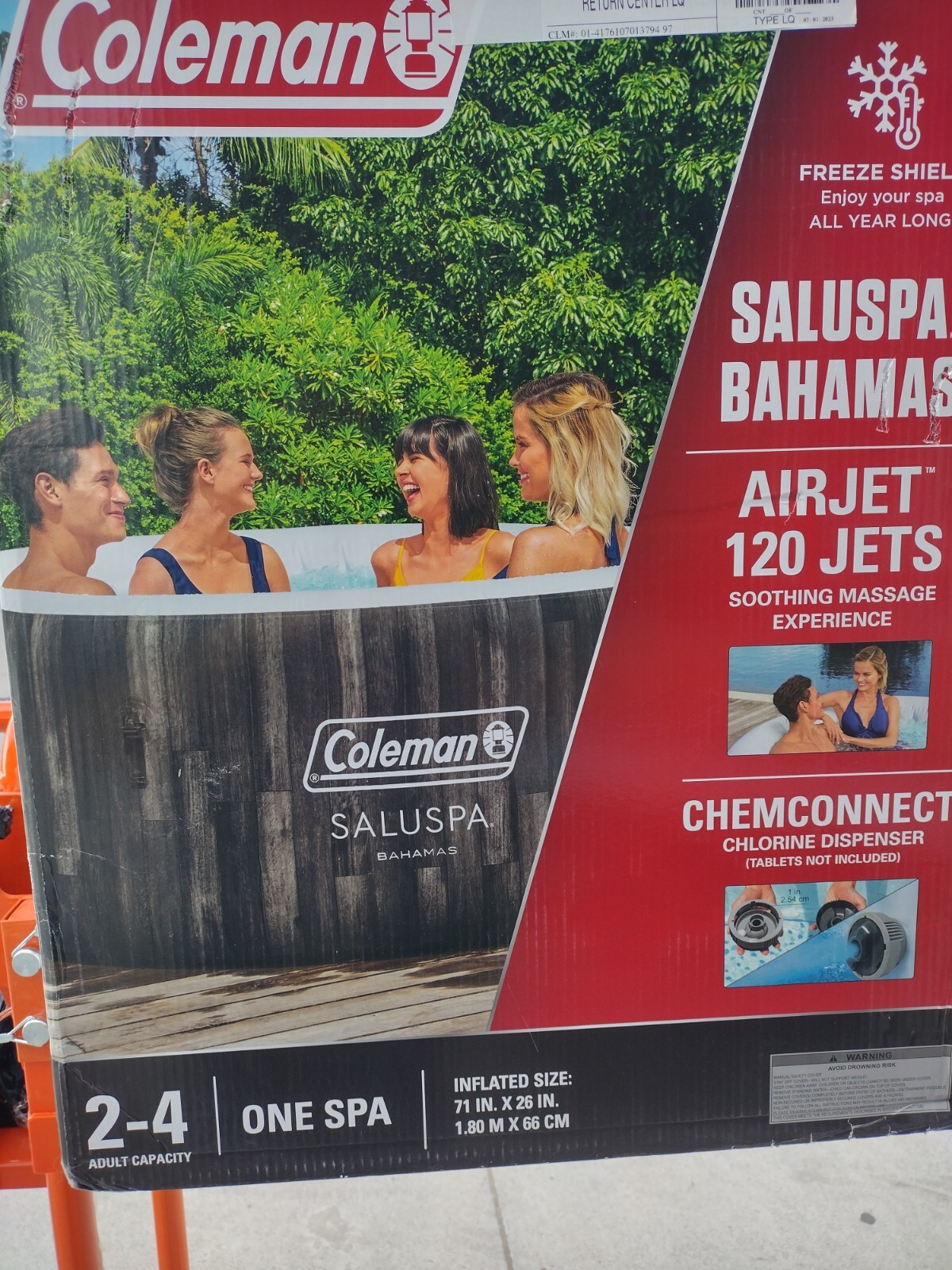 Coleman 71 x 26 Bahamas AirJet Spa Outdoor Inflatable Hot Tub