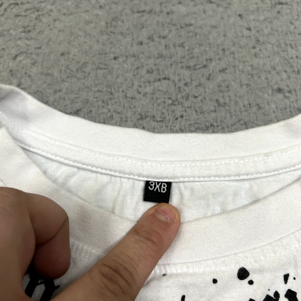 Southpole Shirt Mens 3XB Big White Cut Off Tank Top Graphic Y2K Hip Hop Skater - Image 4 of 4