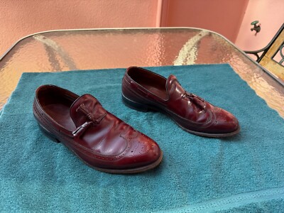 Vintage Allen Edmonds Berwick 8873 Ox Blood 11 C USA Tassel Loafer