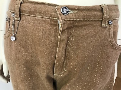 Jean Femme ROBERTO CAVALLI - Taille 14 - Couleur Beige - Occasion Très Bon État