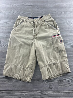Y2K VTG Bugle Boy Khaki Cargo Shorts Boys size 18 Beige Outdoor
