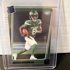 2021 Panini Clearly Donruss Elijah Moore Rated Rookie Blue SP /99 Jets Browns