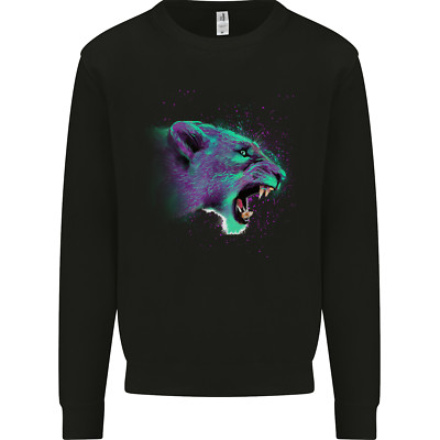 Ein Löwe Aquarell Kinder Sweatshirt Pullover