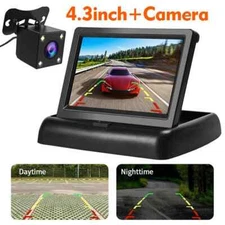 Bileeko 4.3"Foldable LCD Display Monitor Car Rear View Backup LED Night Camera