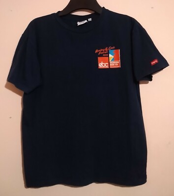 READING & LEEDS FESTIVAL 2010 NAVY BLUE THIRST CREW T SHIRT ETHICAL THREADS L RL