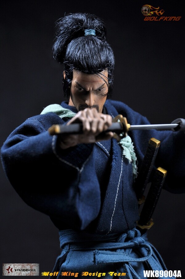 WOLFKING Miyamoto Musashi Samurai 12in Action Figure Doll Model