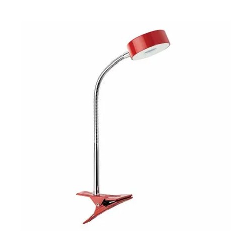 Globe Electric 8.46" 5W 250 Lumens LED Integrated Goose Neck Clip Lamp,Red(Used) - 第 1/5 張圖片