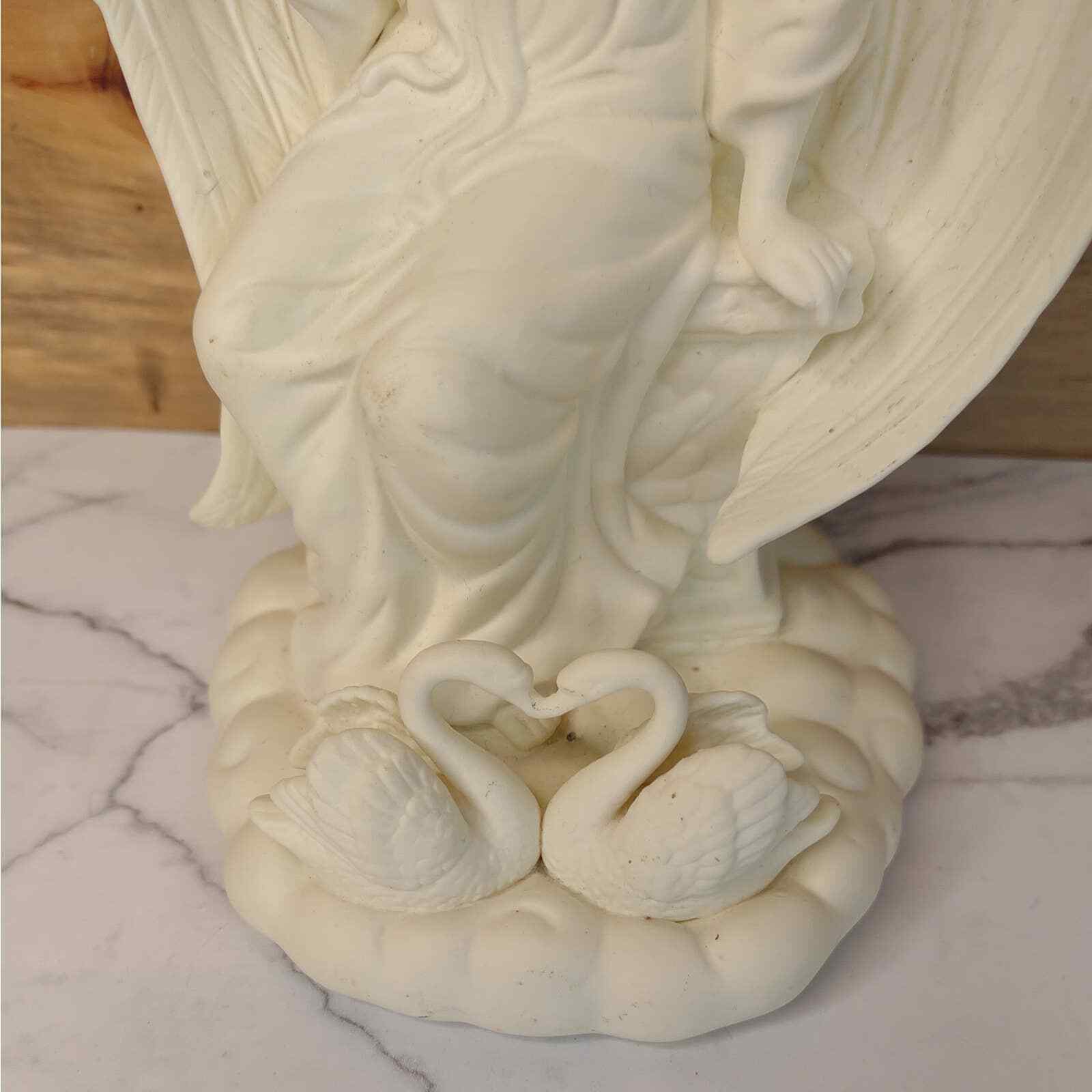 Partylite ANGEL OF LOVE Taper Candle Holder P7888 Retired&nbsp;Porcelain Bisque