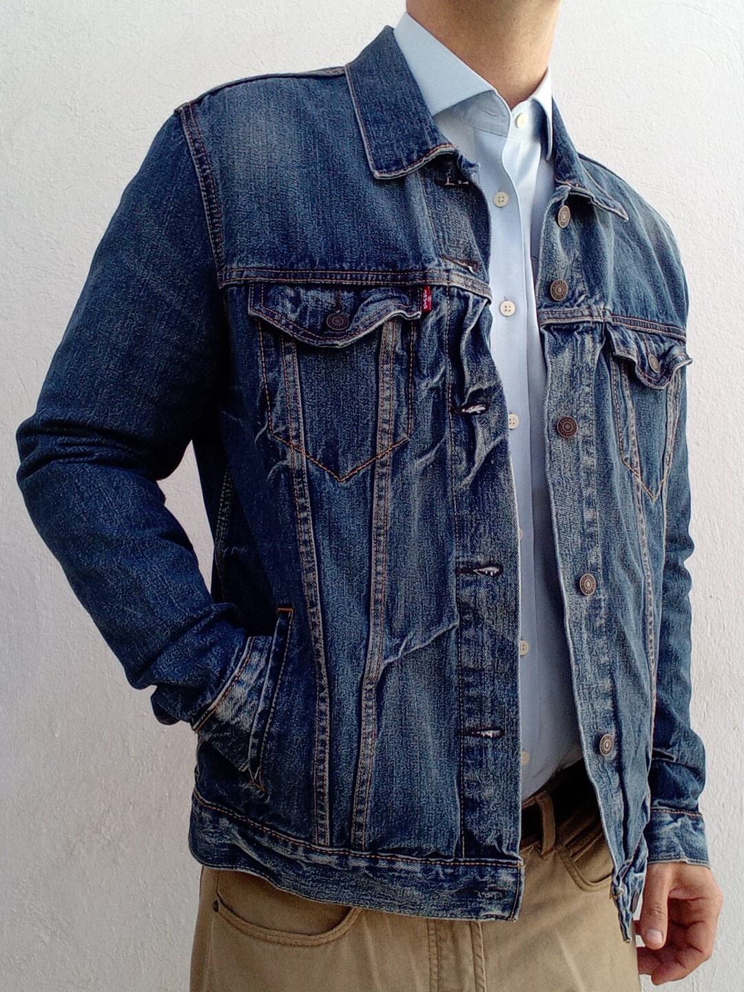 Levi's Strauss Men's Blue Denim Jacket Size 40 UK Vintage RRP £200 image 4
