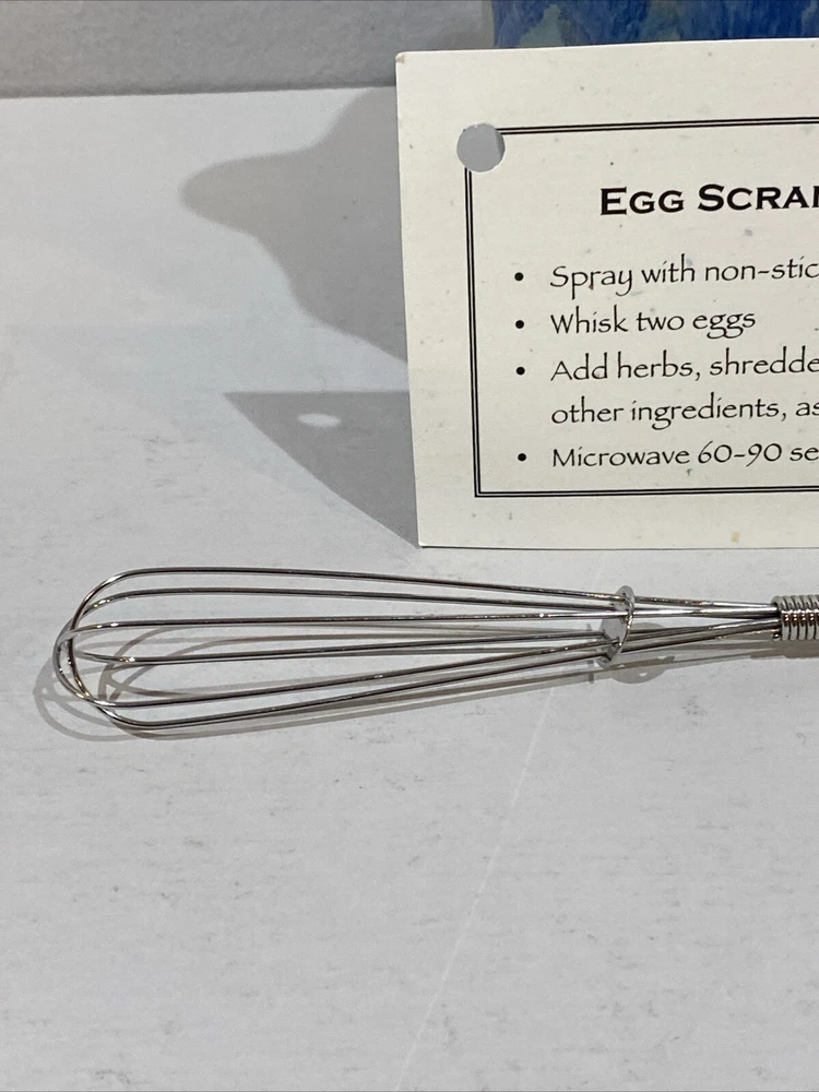 Ceramic Glazed Handmade Microwave Egg Cooker w/Whisk & Instructions